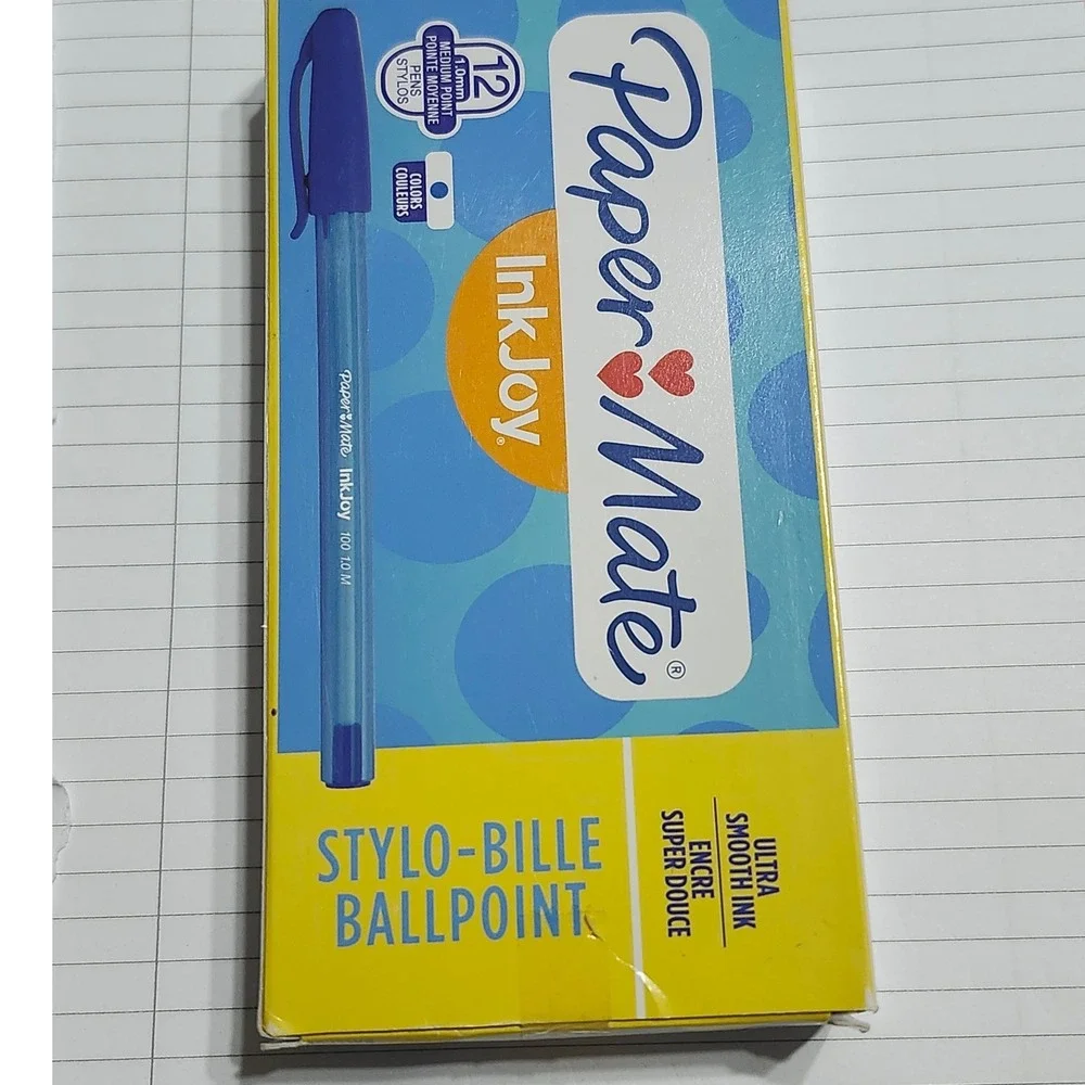 Paper Mate InkJoy 100 Blue Ballpoint Pens 1.0mm Medium Point 11 Count 1951256